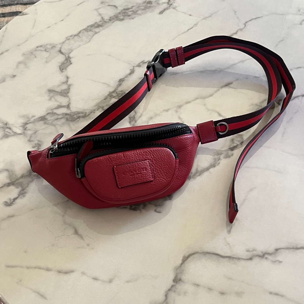 Coach Red Leather Crossbody Bag